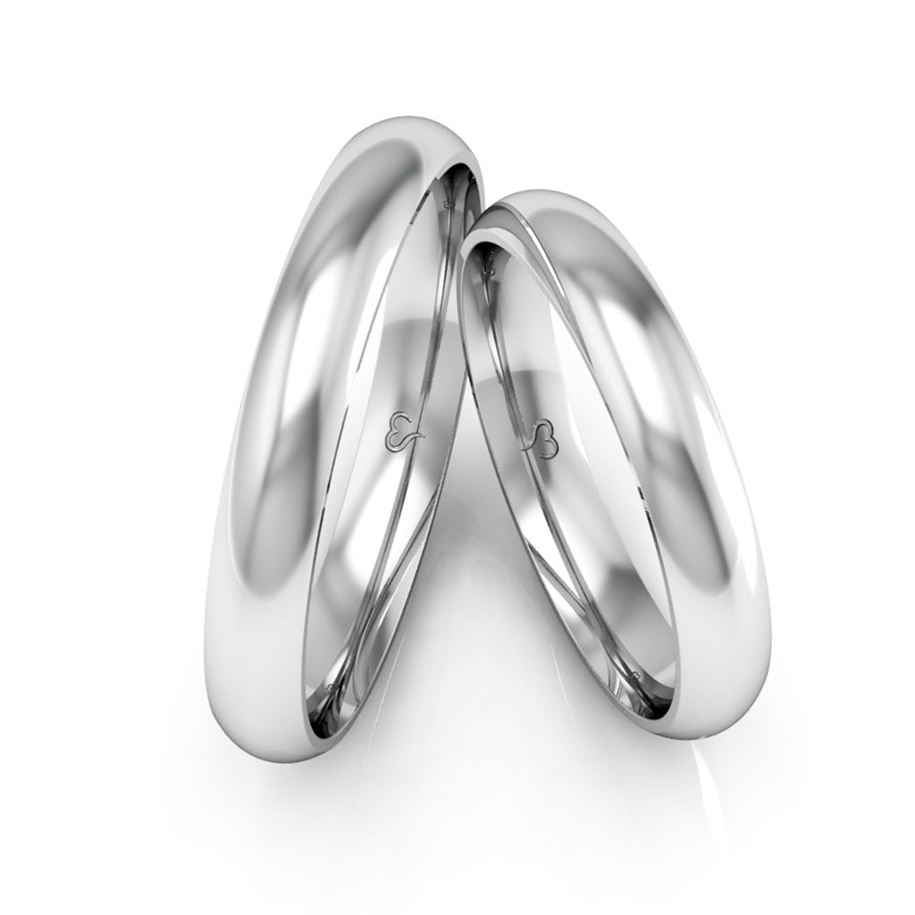 Alianças de Namoro Prata 925 – Polida, Abaulada, 3.5mm