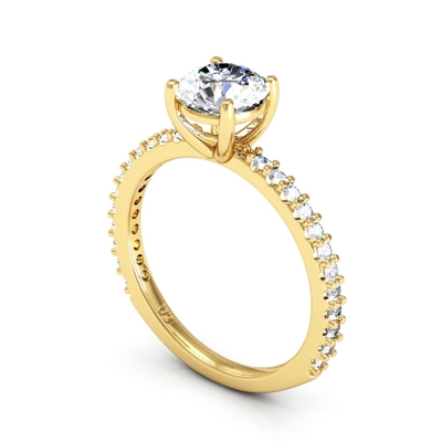 Anel Debutante Daisy Ouro 18K com Zircônias