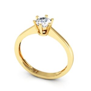 Anel Solitário Affetto em Ouro 18K com Zircônia Central