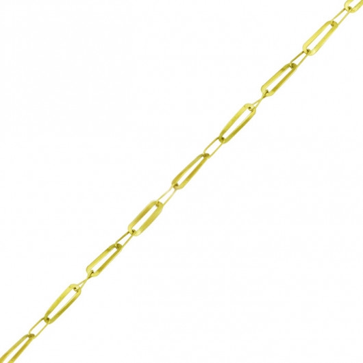 Pulseira Masculina com Elos Alternados em Ouro 18K
