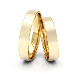 Alianças de Casamento Ouro 18K – Linha Classic Fosca 4mm