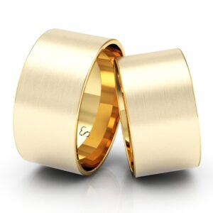 Alianças de Casamento em Ouro 18K – Linha Classic 10mm Fosca