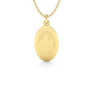 Medalha de Santo Antônio em Ouro 18K