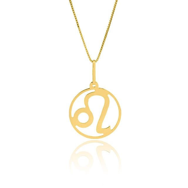 Pingente Signo de Leão em Ouro 18K