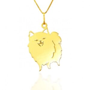 Pingente Lulu da Pomerânia em Ouro 18K