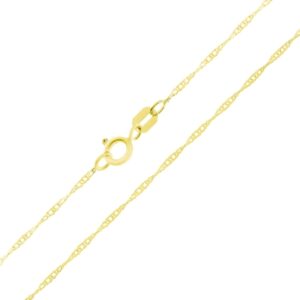 Pulseira Infantil em Ouro 18K – Elo Singapura (15 cm)