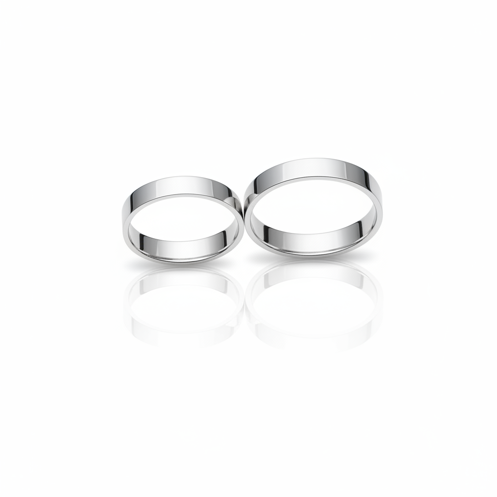 Par de Alianças Essenza em Prata 925-3mm