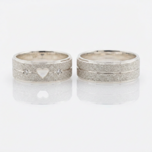 Par de Alianças Eternal Love em Prata 925-Diamantada 7mm