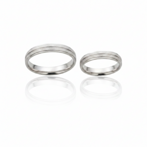 Par de Alianças Aurora Infinity em Prata 925-4mm