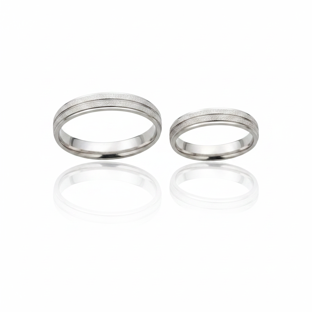 Par de Alianças Aurora Infinity em Prata 925-4mm