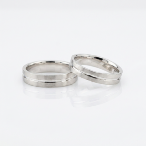 Par de Alianças Elegance Line em Prata 925-5mm