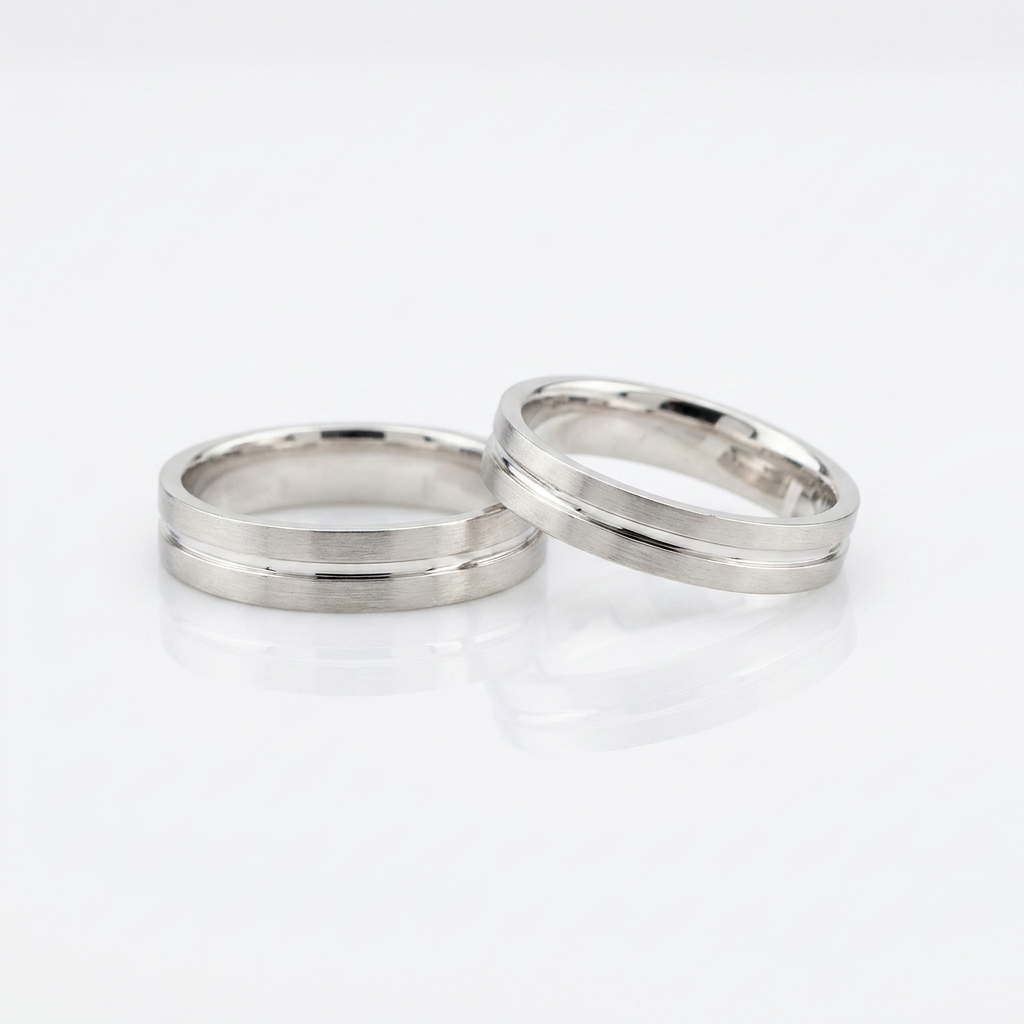 Par de Alianças Elegance Line em Prata 925-5mm