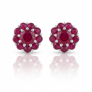 Brinco Flor de Rouge em Prata 925