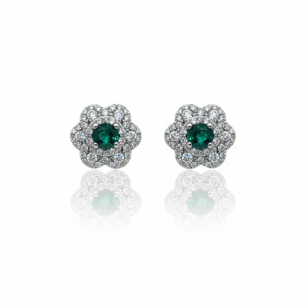 Conjunto Verde Imperial em Prata 925 - Imagem 3