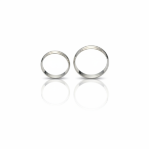 Par de Alianças Essenza em Prata 925-Abaulada 6mm