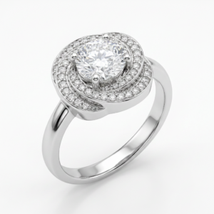 Anel Majestic Halo em Prata 925