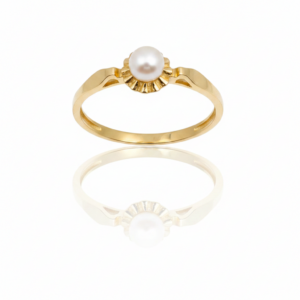 Anel Pérola Imperial em Ouro 18K