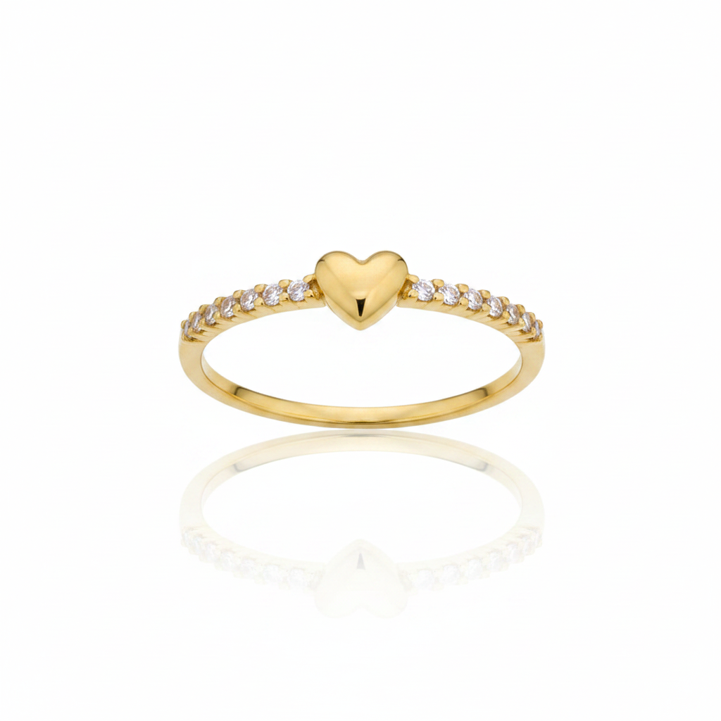 Anel Coração Eterno em Ouro 18K