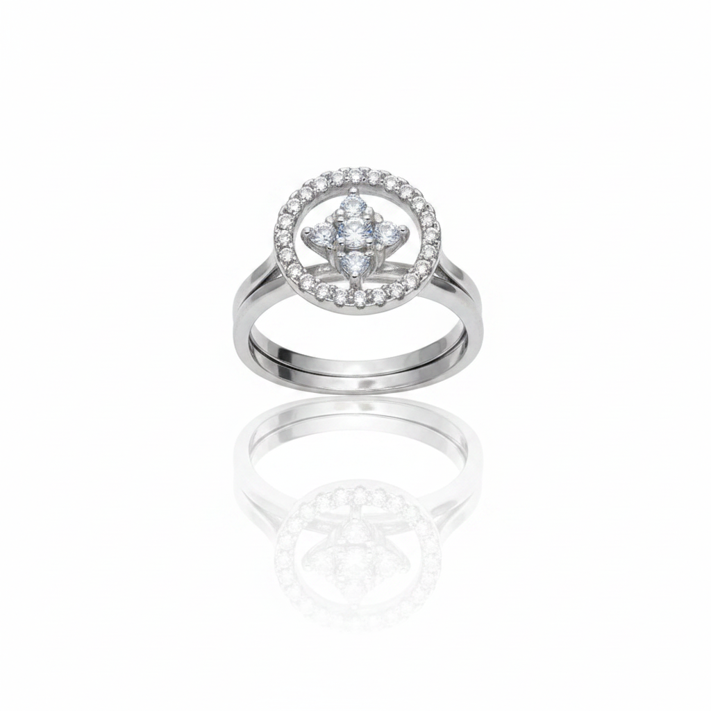 Anel Aurora Halo em Prata 925
