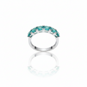 Anel Aqua Celeste em Prata 925
