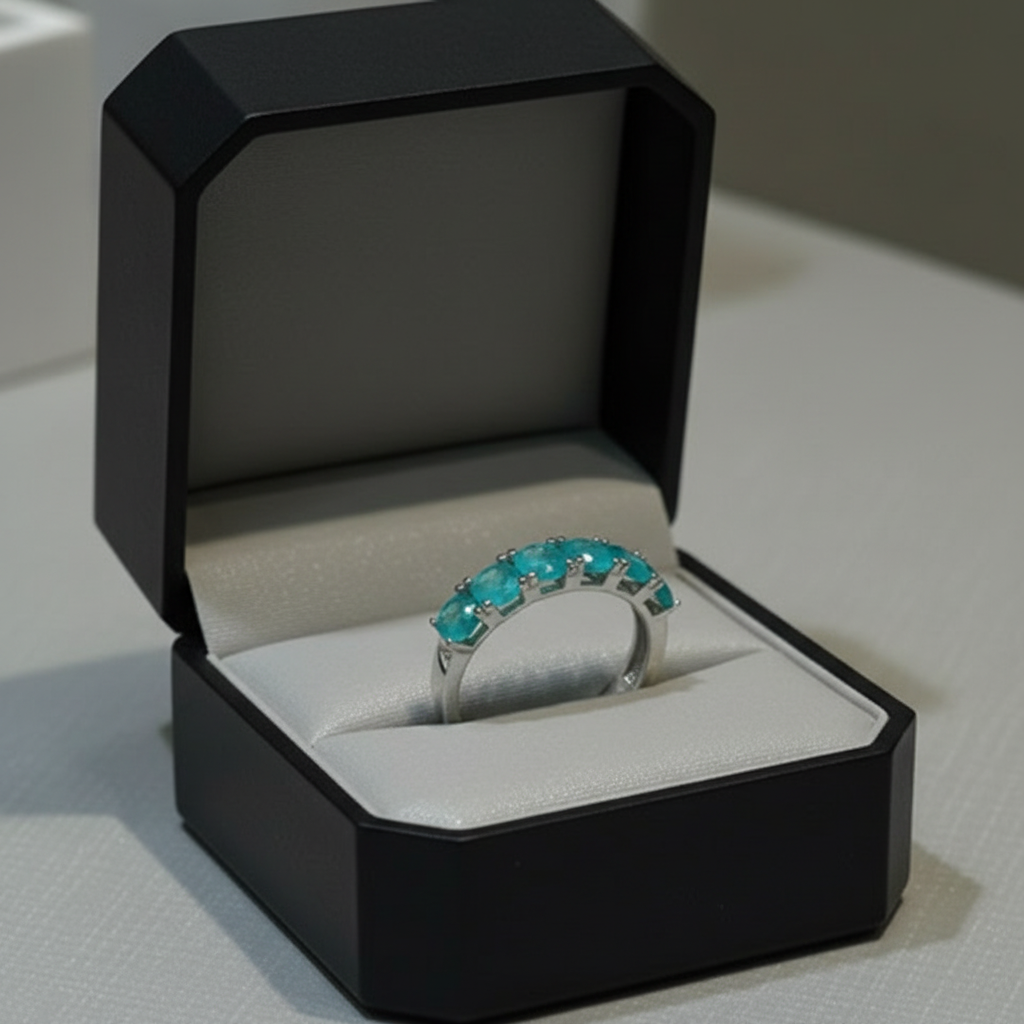 Anel Aqua Celeste em Prata 925 - Imagem 2