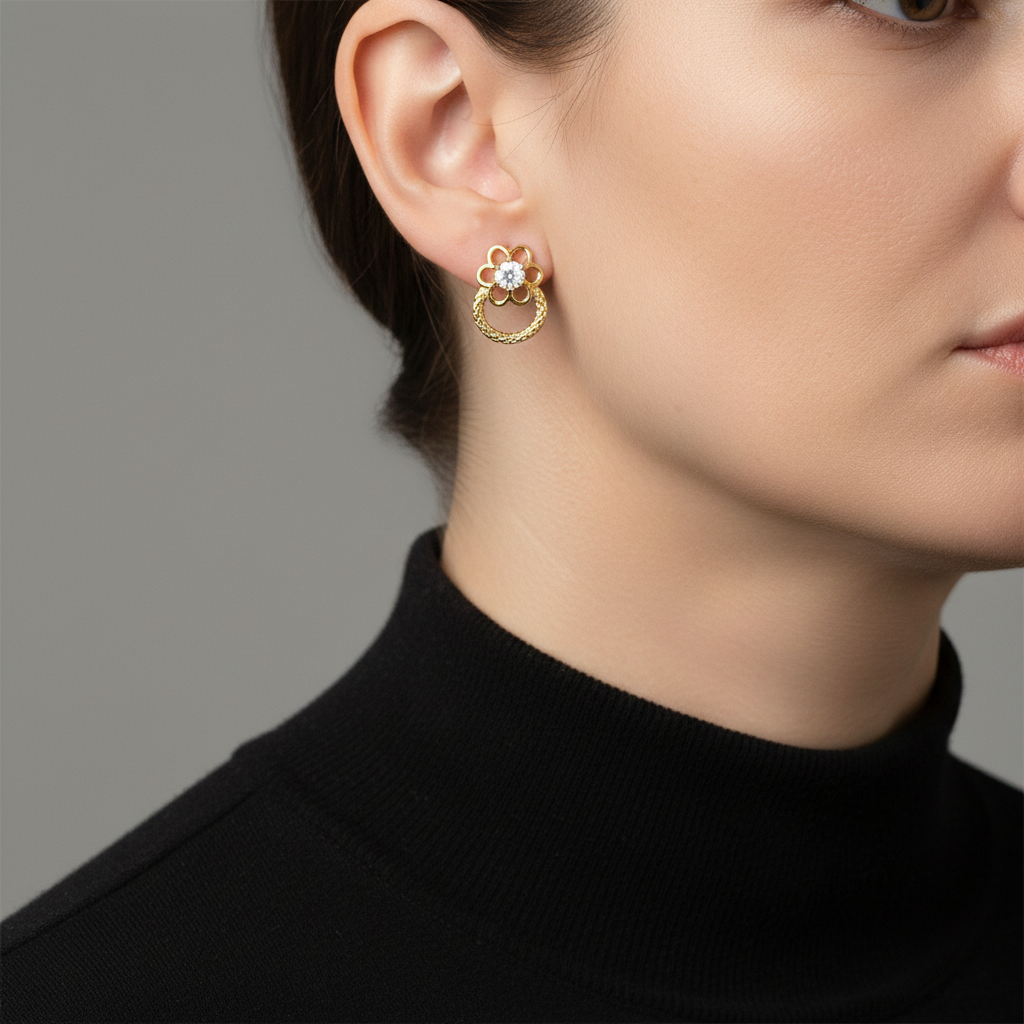 Conjunto Flores do Encanto em Ouro 18K - Imagem 4