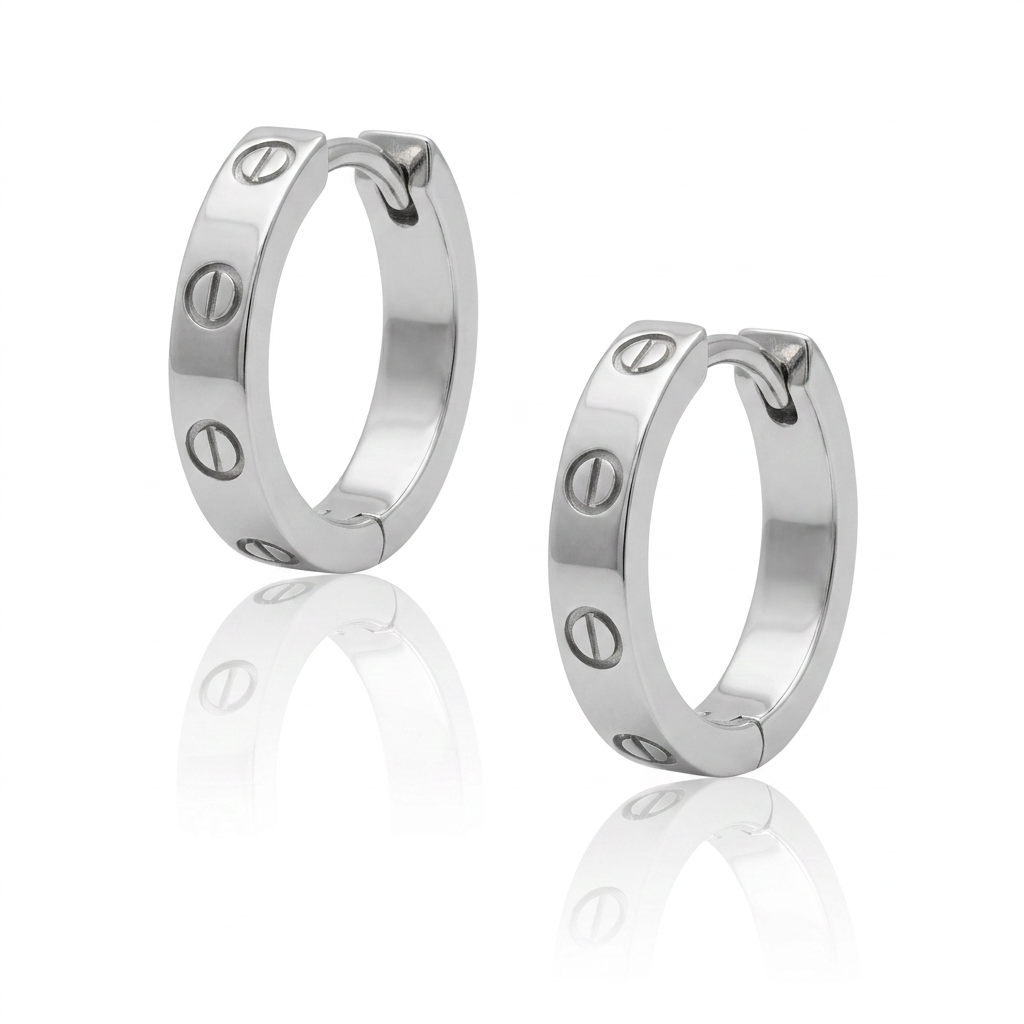 Brinco Argola Love Premium em Prata 925