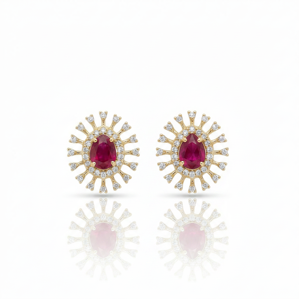 Conjunto Aurora Rubi em Ouro 18K - Imagem 3