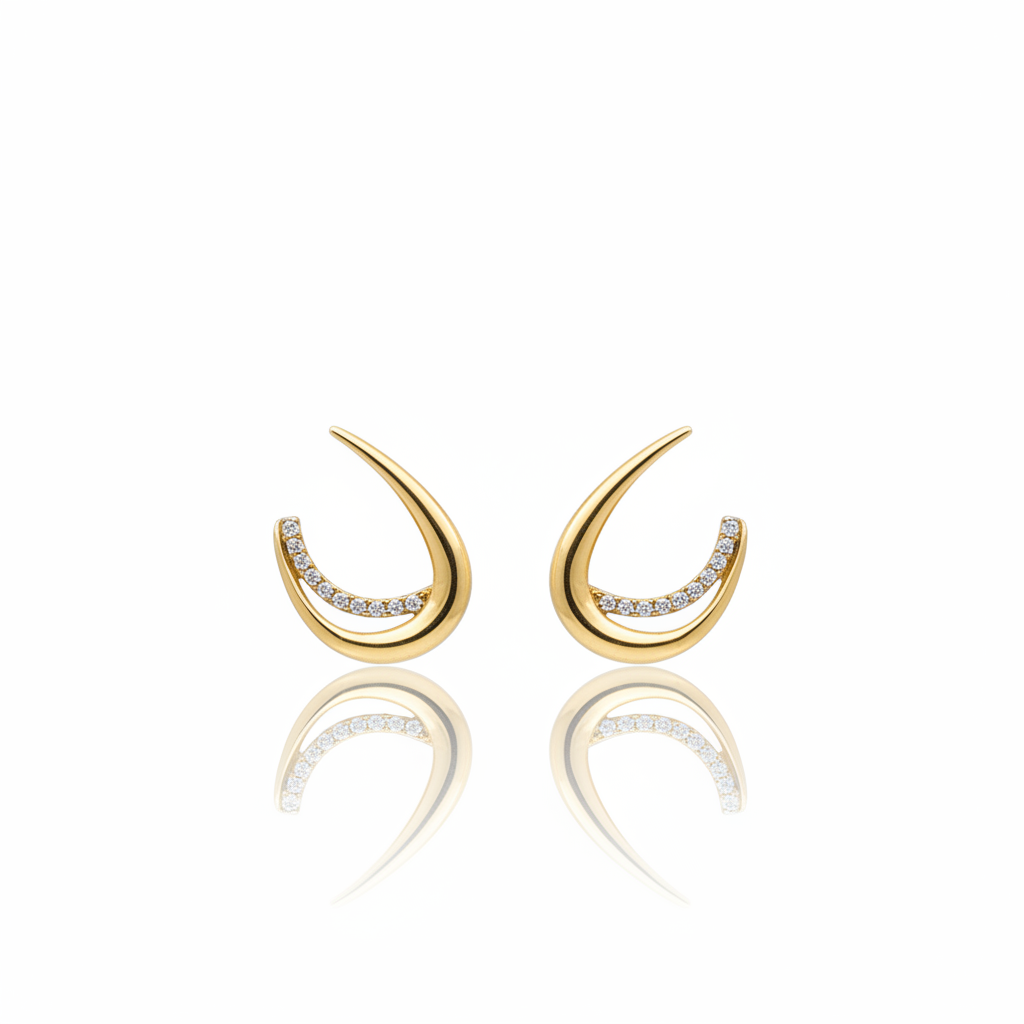 Conjunto Gota Contemporânea em Ouro 18K - Imagem 2