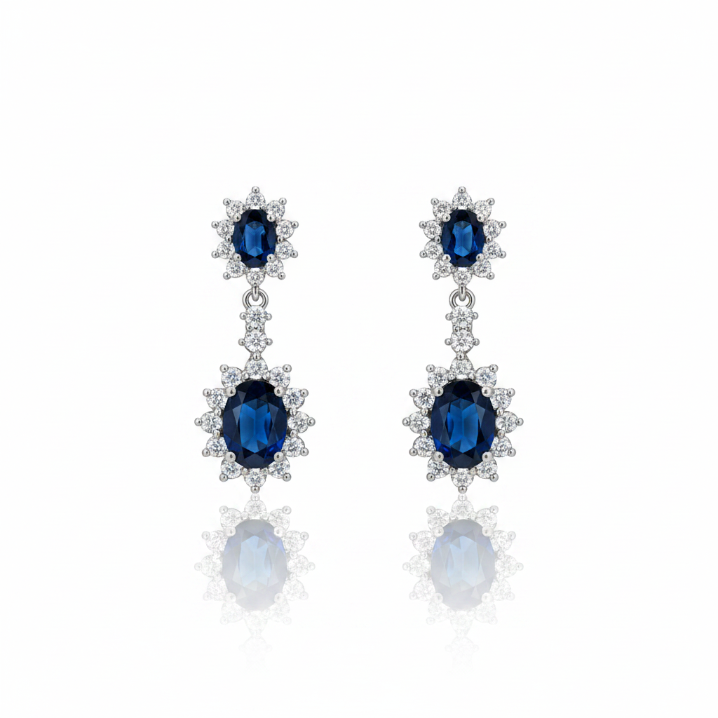 Conjunto Azul Majestique em Prata 925 - Imagem 4