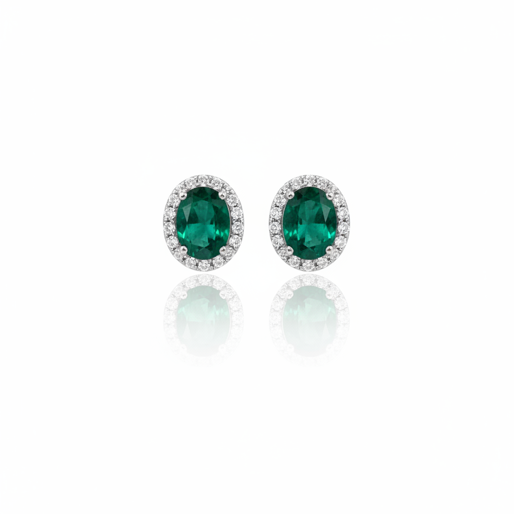 Conjunto Verde Sovereign em Prata 925 - Imagem 2