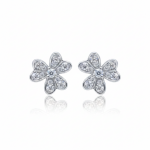 Brincos Jardim de Cristal em Prata 925