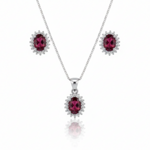Conjunto Rouge Royale em Prata 925