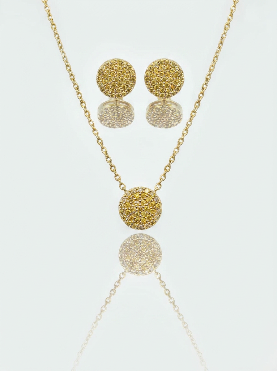 Conjunto Círculo de Luz em Ouro 18K