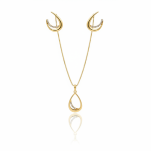Conjunto Gota Contemporânea em Ouro 18K