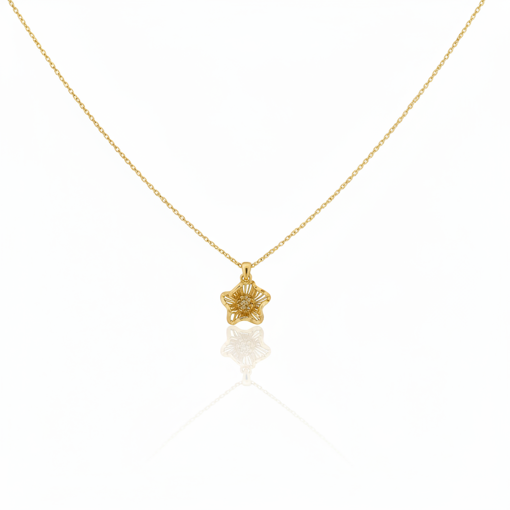 Conjunto Flor Radiante em Ouro 18K - Imagem 3