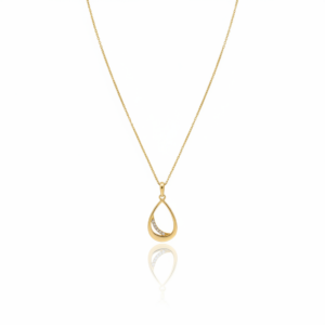Colar Gota Contemporânea em Ouro 18K