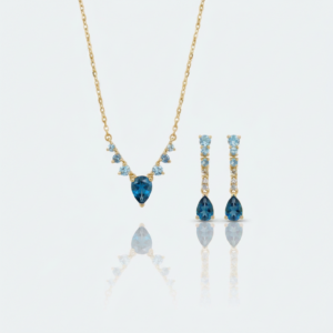 Conjunto Gotas do Oceano em Ouro 18K