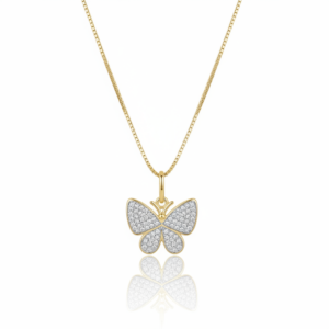 Colar Borboleta Encantada em Ouro 18K