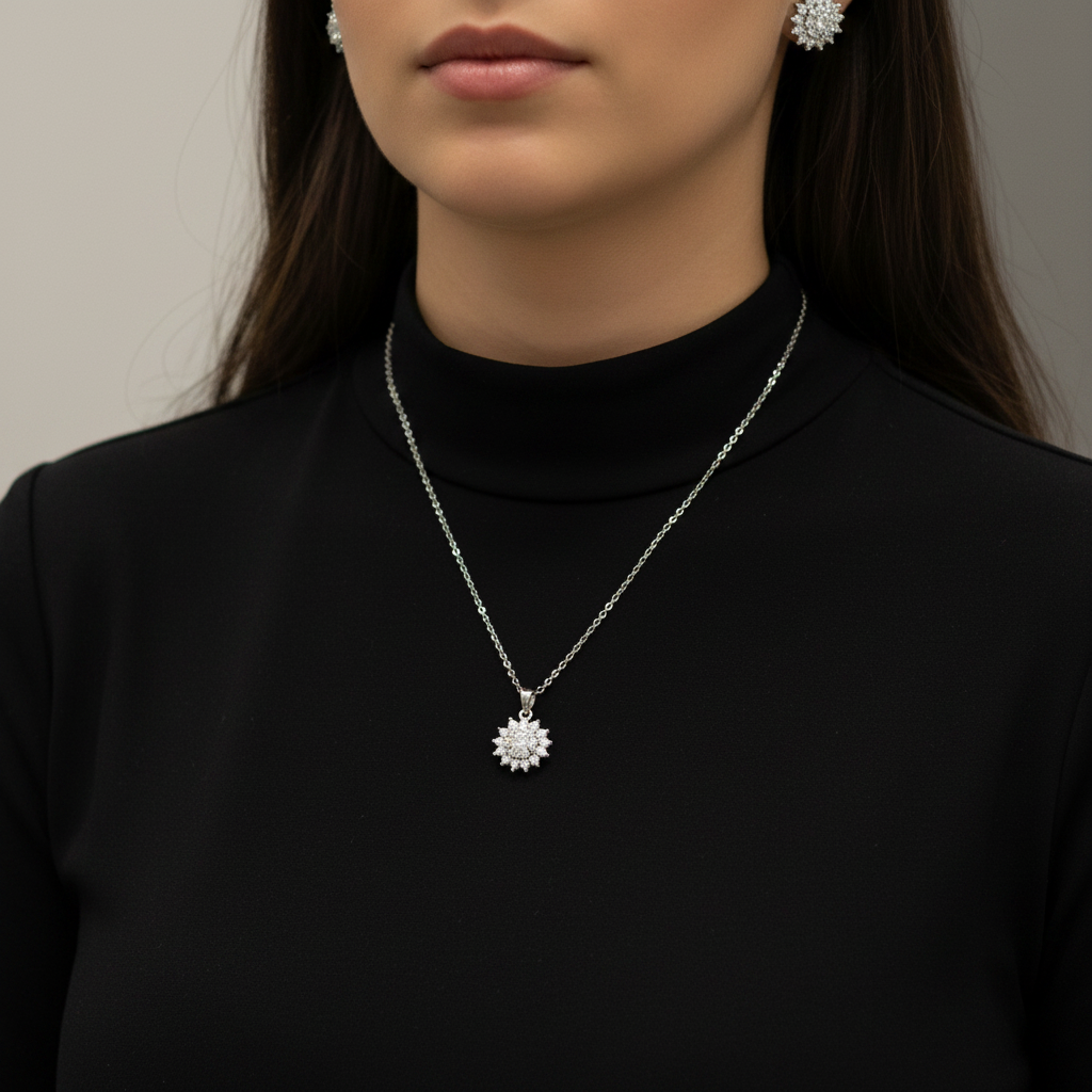 Conjunto Estrela Celestial em Prata 925 - Imagem 2