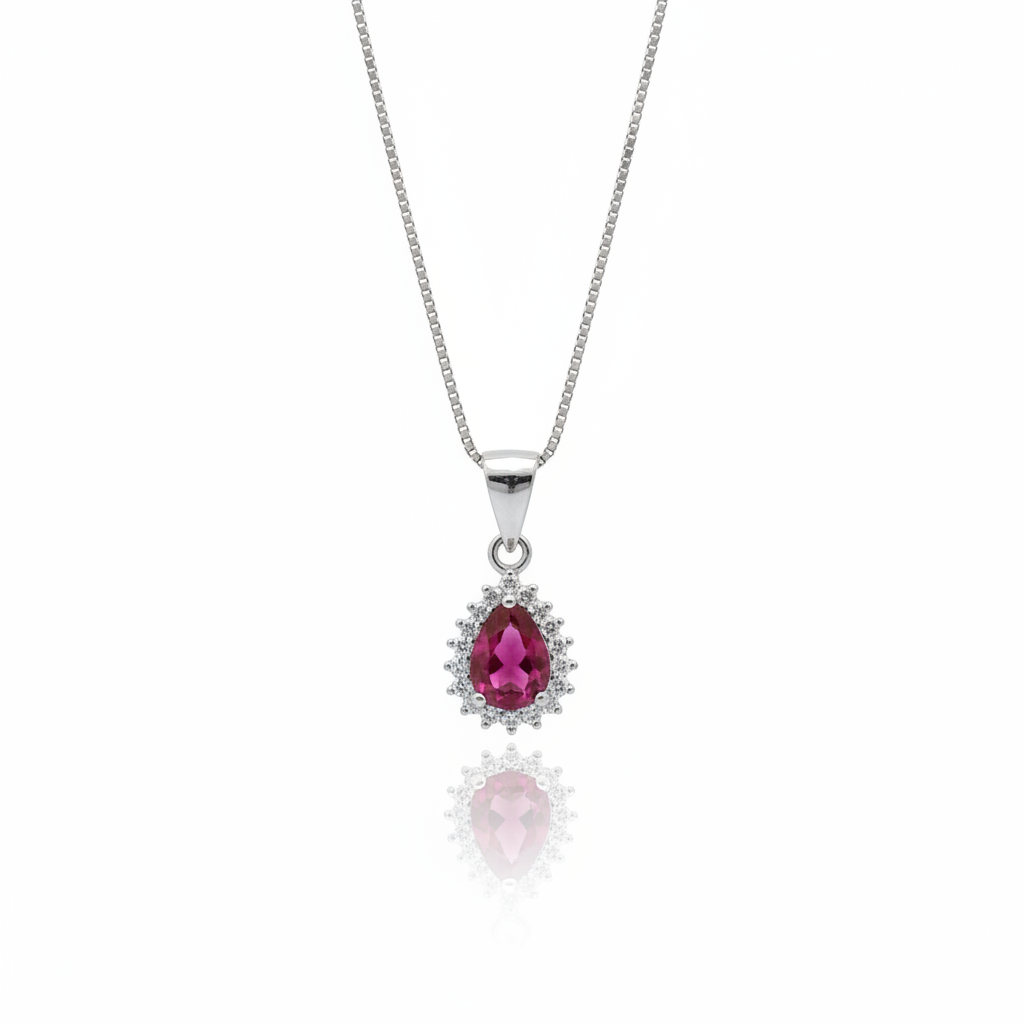 Colar Gota Rouge Imperial em Prata 925