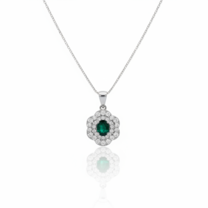 Conjunto Verde Imperial em Prata 925