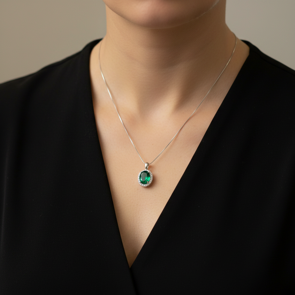 Conjunto Verde Sovereign em Prata 925 - Imagem 5
