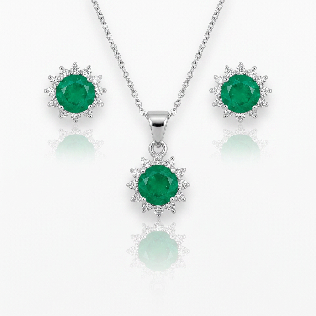 Conjunto Vert Royale em Prata 925