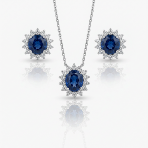 Conjunto Gota Indigo Majestade em Prata 925