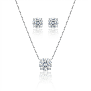 Conjunto Ponto de Luz Royale em Prata 925