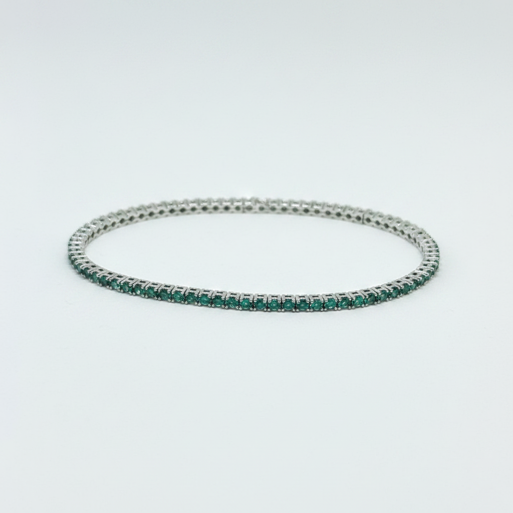 Pulseira Riviera Verde Imperial em Prata 925 - Imagem 2