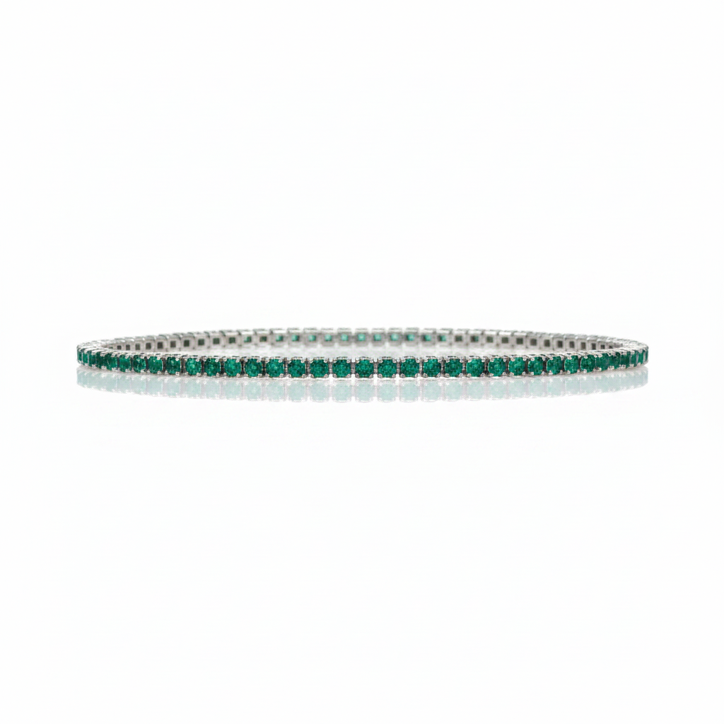 Pulseira Riviera Verde Imperial em Prata 925