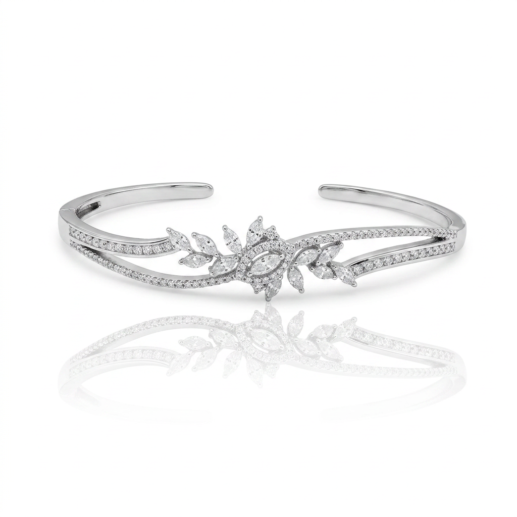 Bracelete Jardim de Cristais em Prata 925