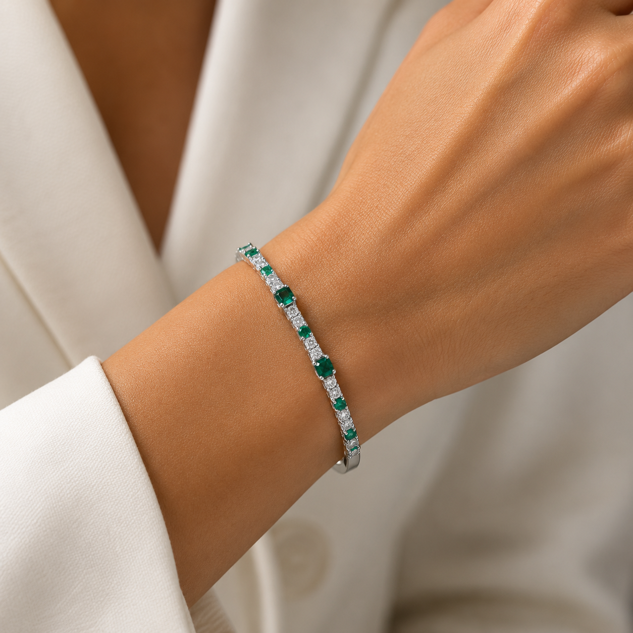 Bracelete Vert Royale em Prata 925 - Imagem 2